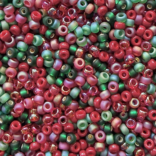 Poinsettia 11/0 Miyuki Seed Bead Mix - The Bead Mix