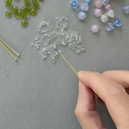 Ethereal Czech Glass Bell Flower Bead Mix