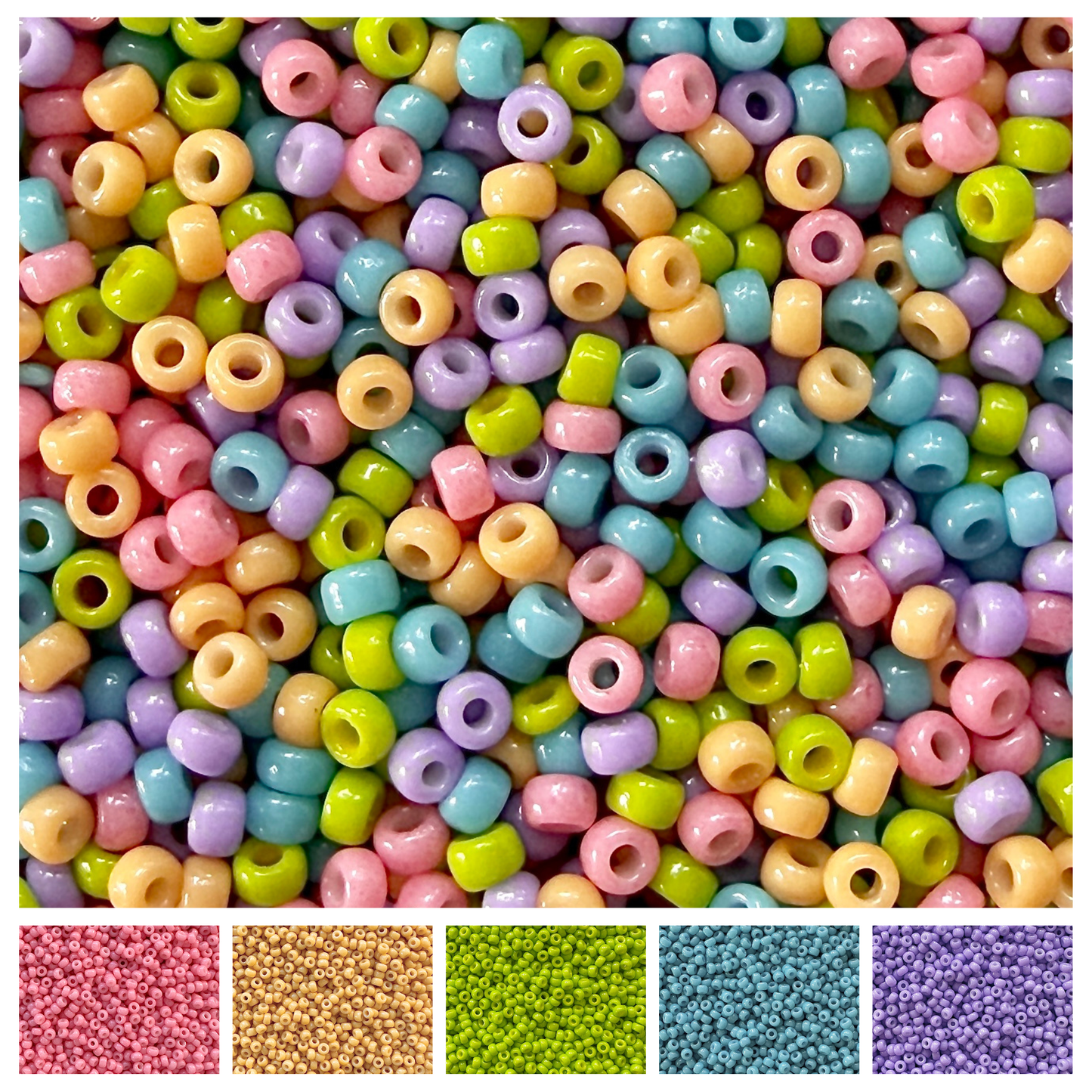 Rainbow Sherbet Miyuki Bead Mix Recipe & Color Palette (DIGITAL) - The Bead Mix