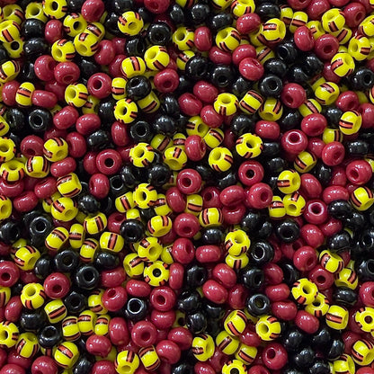 Red & Yellow 6/0 Czech Seed Bead Mix - The Bead Mix