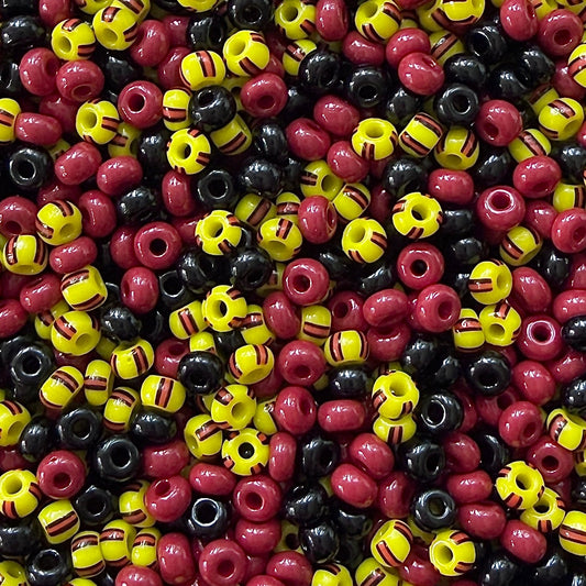 Red & Yellow 6/0 Czech Seed Bead Mix - The Bead Mix
