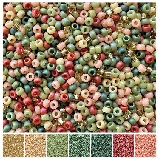 Retro Christmas Miyuki Bead Mix Recipe & Color Palette (DIGITAL) - The Bead Mix