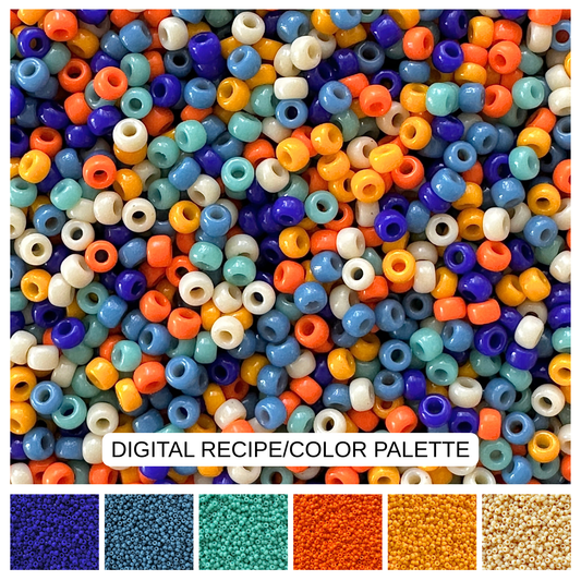Retro Summer 11/0 Miyuki Bead Mix Recipe & Color Palette (DIGITAL) - The Bead Mix