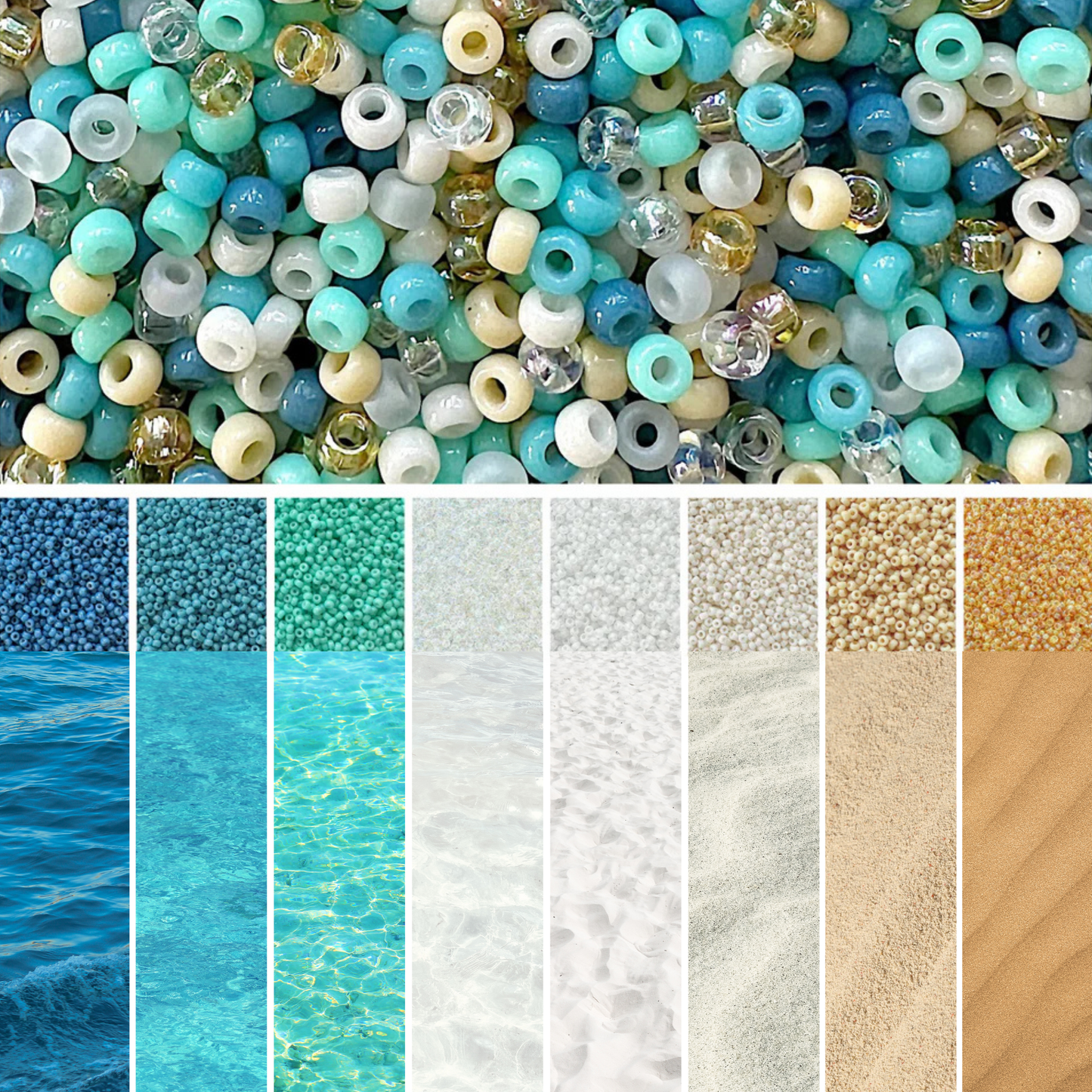 Seaside B Miyuki Bead Color Palette - The Bead Mix