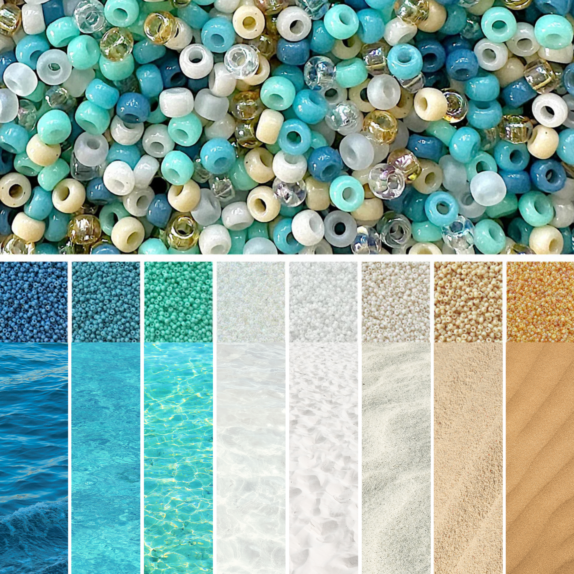 Seaside B Miyuki Bead Color Palette - The Bead Mix