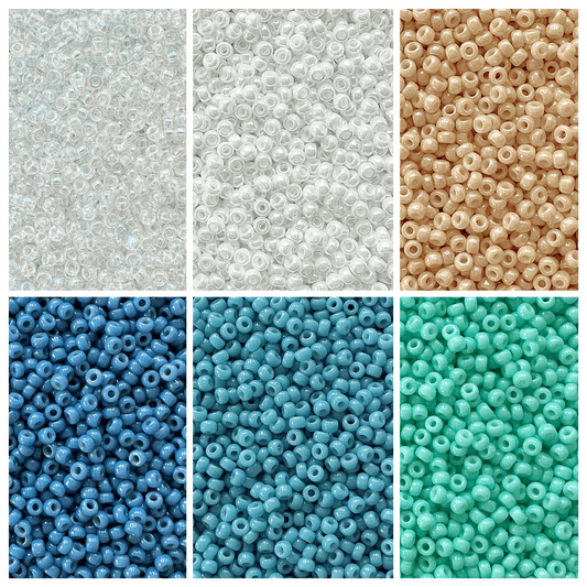 Seaside Miyuki Bead Color Palette (ROUND & DELICA) - The Bead Mix
