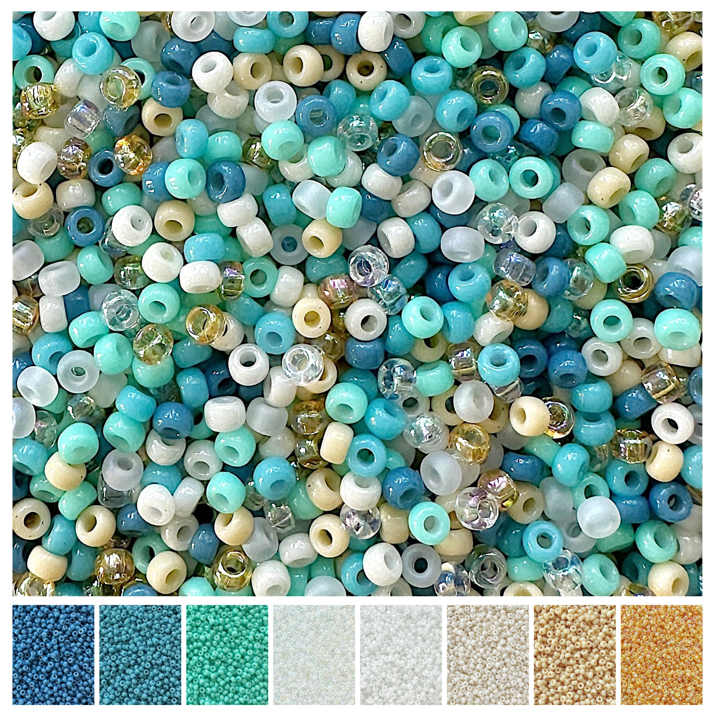 Seaside Miyuki Bead Mix Recipe & Color Palette (DIGITAL) - The Bead Mix