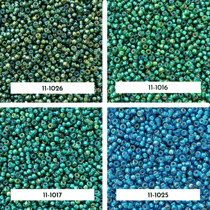 Silver Lined AB Miyuki 11/0 Seed Bead Set - The Bead Mix