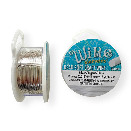 Silver Plated 26 Gauge Craft Wire - 15 Yards - The Bead Mix