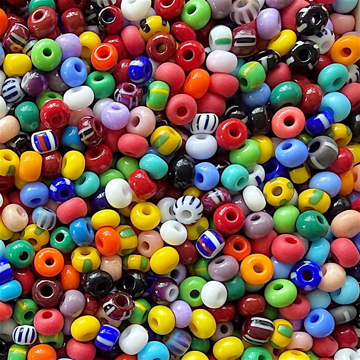 Solids & Stripes 6/0 Czech Seed Bead Mix - The Bead Mix