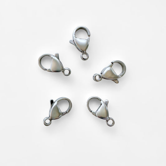 Stainless Steel 12mm Lobster Clasps - The Bead Mix