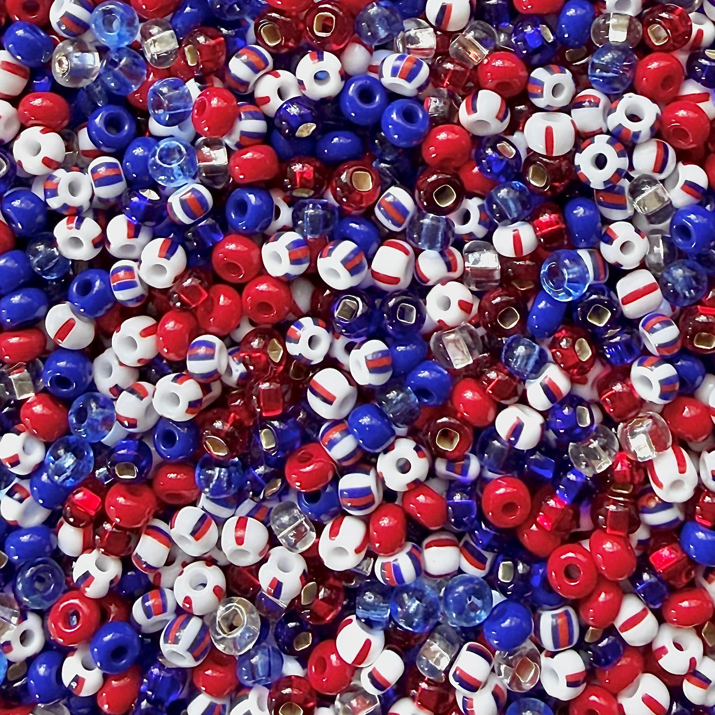 Stars & Stripes 6/0 Czech Seed Bead Mix - The Bead Mix