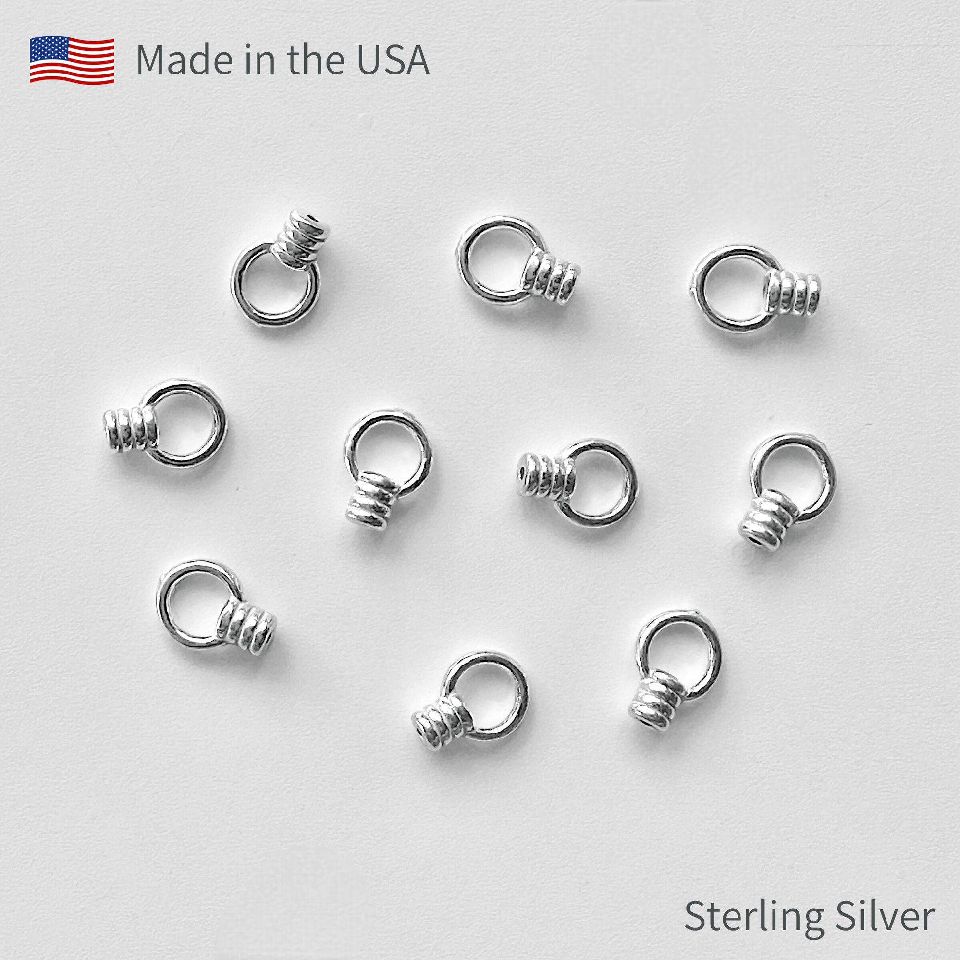Sterling Silver Crimp End Caps - The Bead Mix