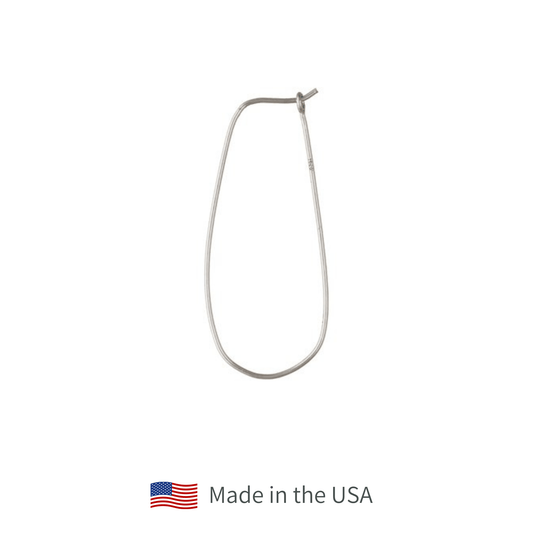 Sterling Silver Teardrop Beading Hoops - The Bead Mix