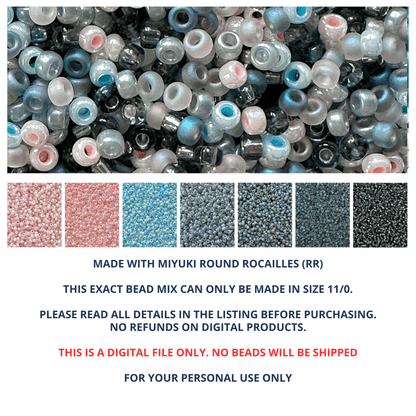 Stormy Miyuki Bead Mix Recipe & Color Palette (DIGITAL) - The Bead Mix