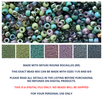 Succulent Miyuki Bead Mix Recipe & Color Palette (DIGITAL) - The Bead Mix