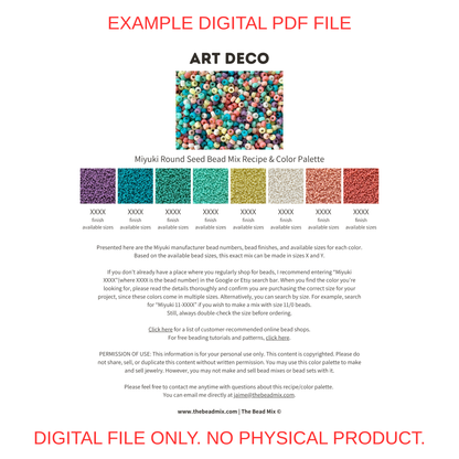 Succulent Miyuki Bead Mix Recipe & Color Palette (DIGITAL) - The Bead Mix