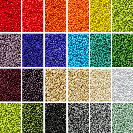 Waterproof Opaque Miyuki 11/0 Seed Bead Set - 23 Colors - The Bead Mix
