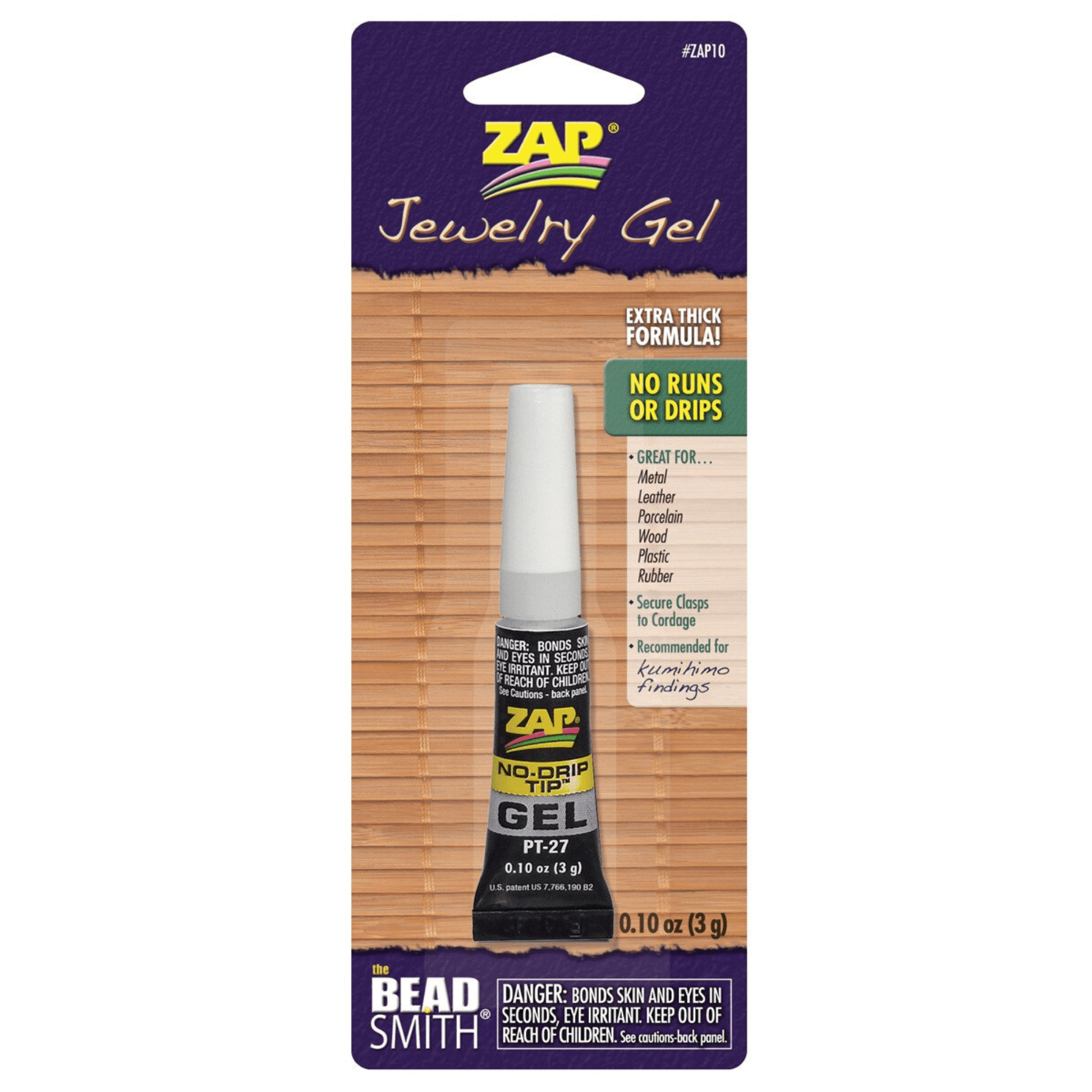 Zap Jewelry Gel Super Glue - 0.10 oz - The Bead Mix