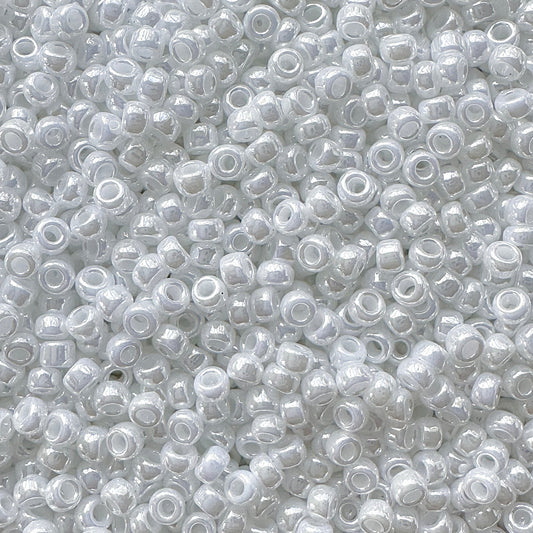 11-420: Opaque White Luster Miyuki 11/0 Seed Beads - The Bead Mix