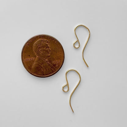 14K Gold-Filled Ear Wires with Outside Loop - The Bead Mix