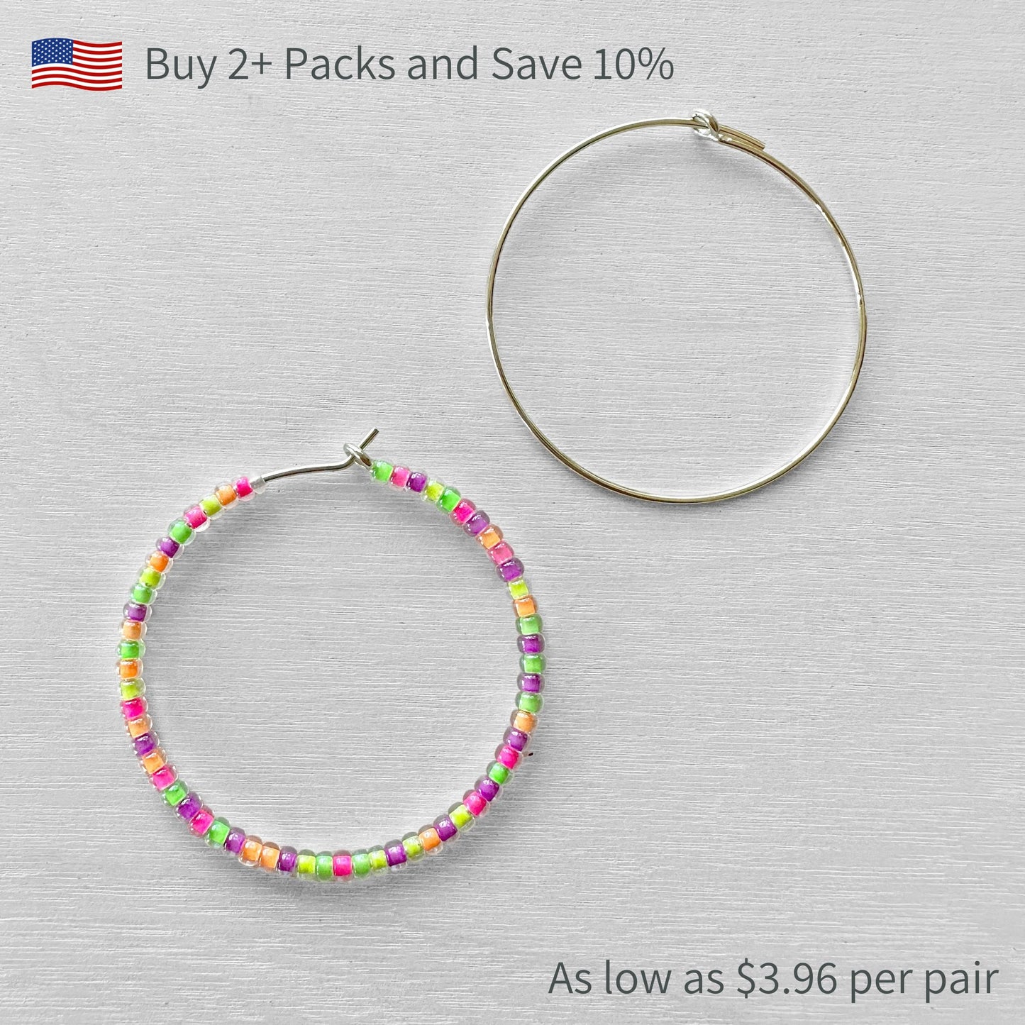 30mm Sterling Silver Beading Hoops - The Bead Mix