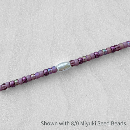 4 x 7mm Sterling Silver Oval Beads - The Bead Mix