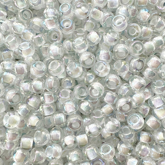 8-284: White Lined Crystal AB Miyuki 11/0 Seed Beads - The Bead Mix