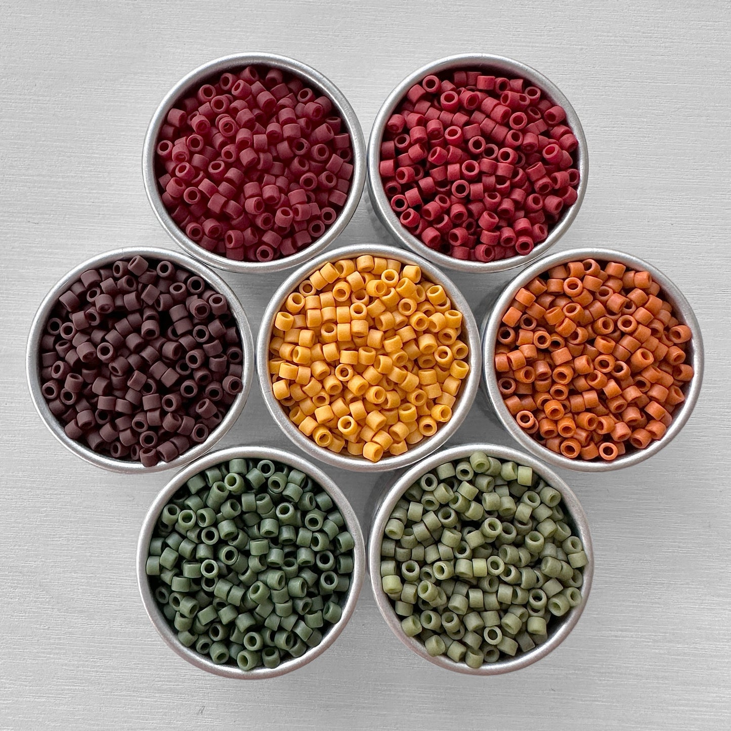 Digital Fall Rainbow DELICA Bead Color Palette - The Bead Mix
