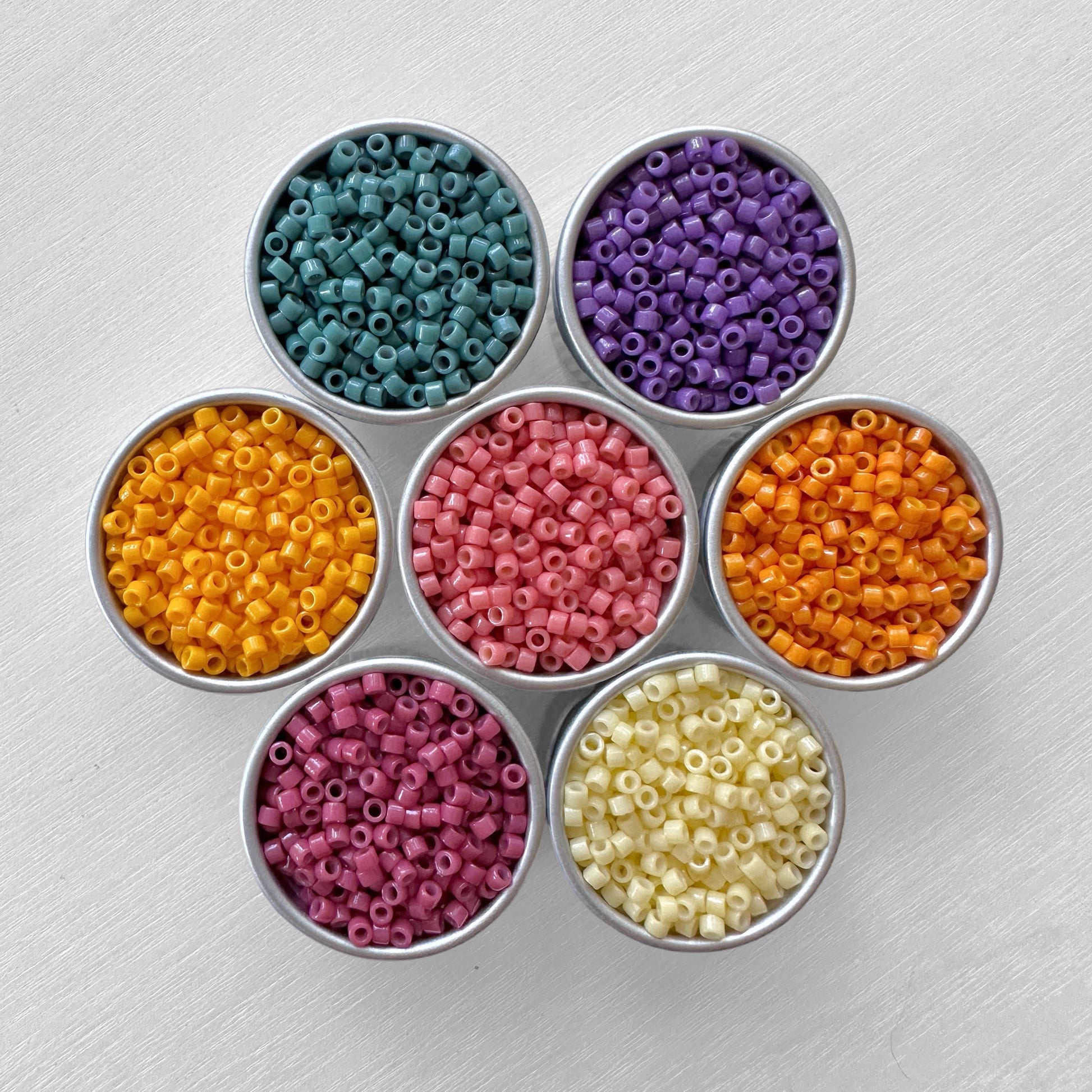Digital Tropical Horizon DELICA Bead Color Palette - The Bead Mix