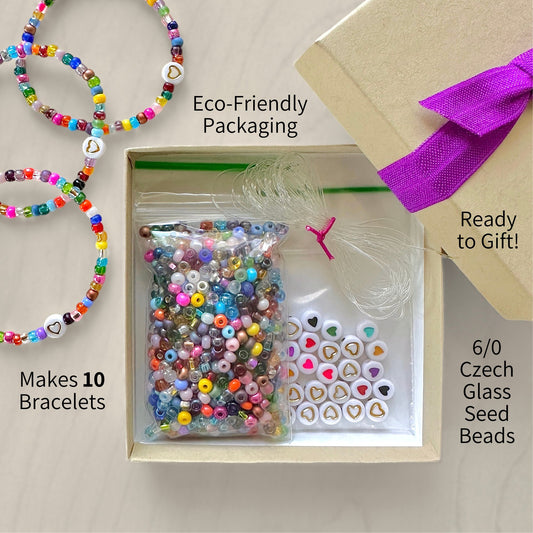 DIY Bracelet Making Kit with 6/0 Czech Seed Bead Mix - The Bead Mix