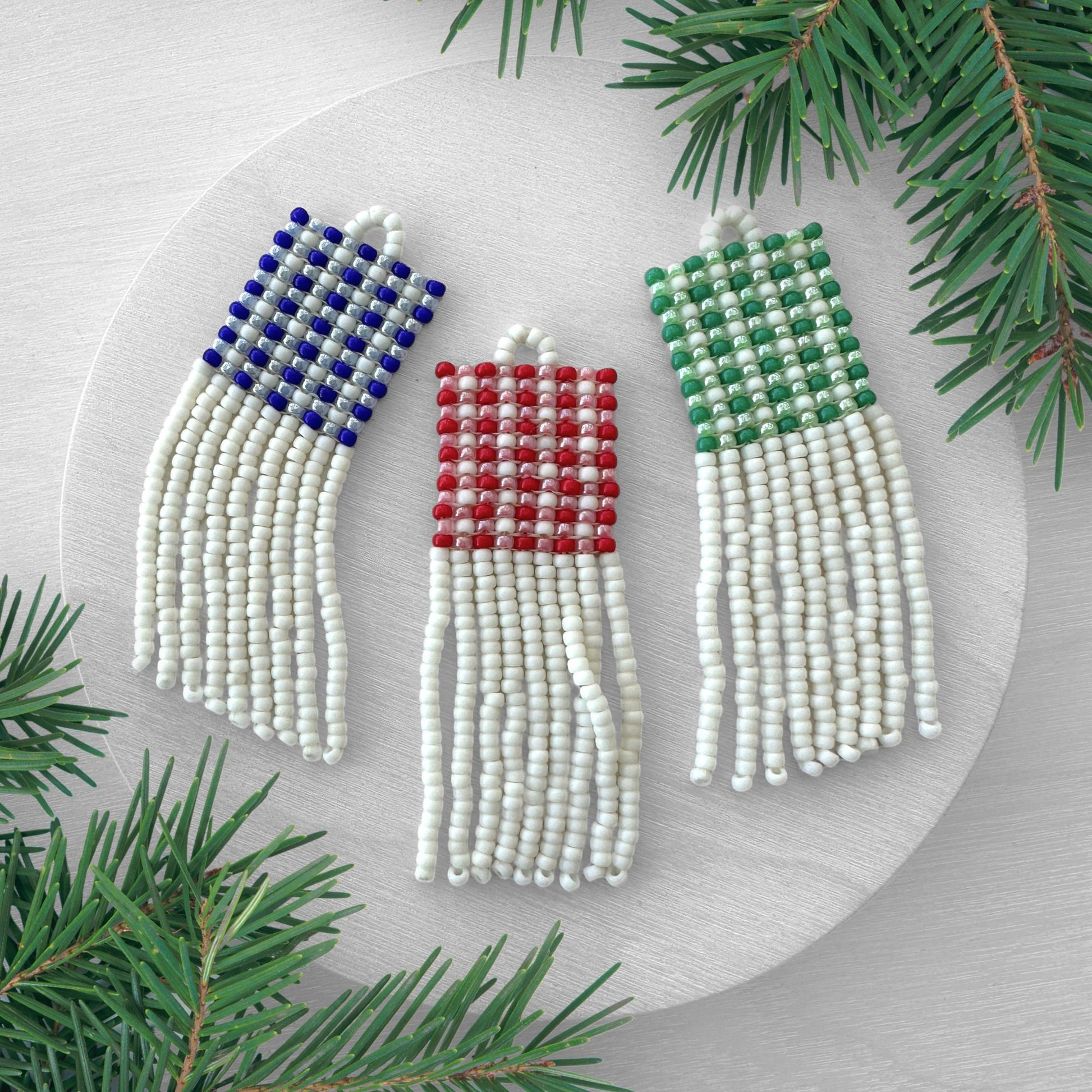 Green Gingham 11/0 Miyuki Seed Bead Mix - The Bead Mix