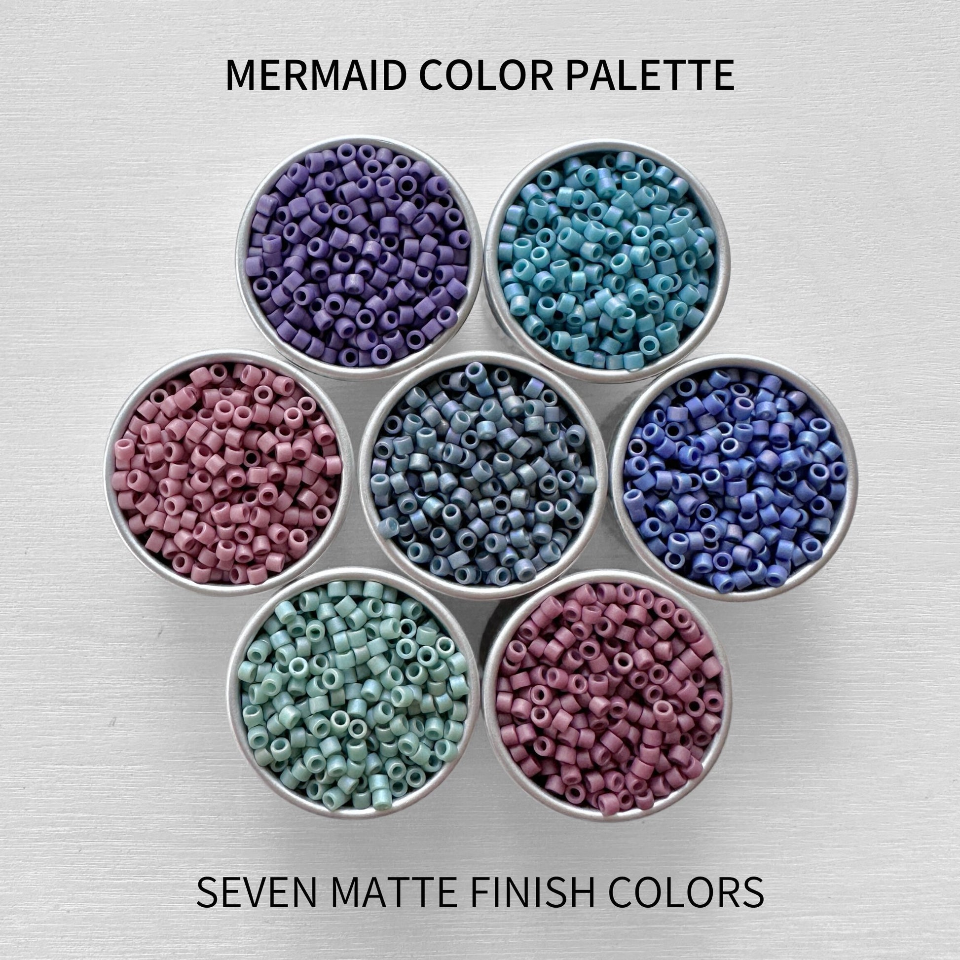 Mermaid Miyuki 11/0 Delica Bead Set - The Bead Mix