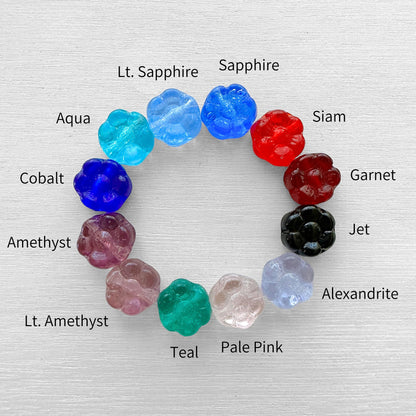Mini Czech Glass Daisy Flower Beads - The Bead Mix