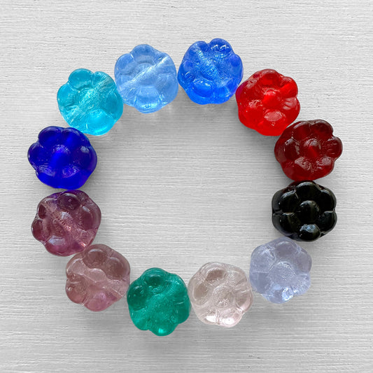 Mini Czech Glass Daisy Flower Beads - The Bead Mix