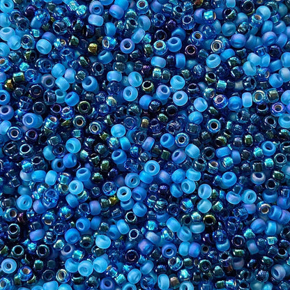 Ocean Blues 11/0 Miyuki Seed Bead Mix: - The Bead Mix