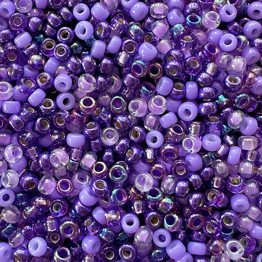 Mix of purple Miyuki 11/0 seed beads created by The Bead Mix