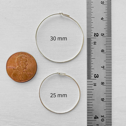 Sterling Silver Beading Hoops - The Bead Mix