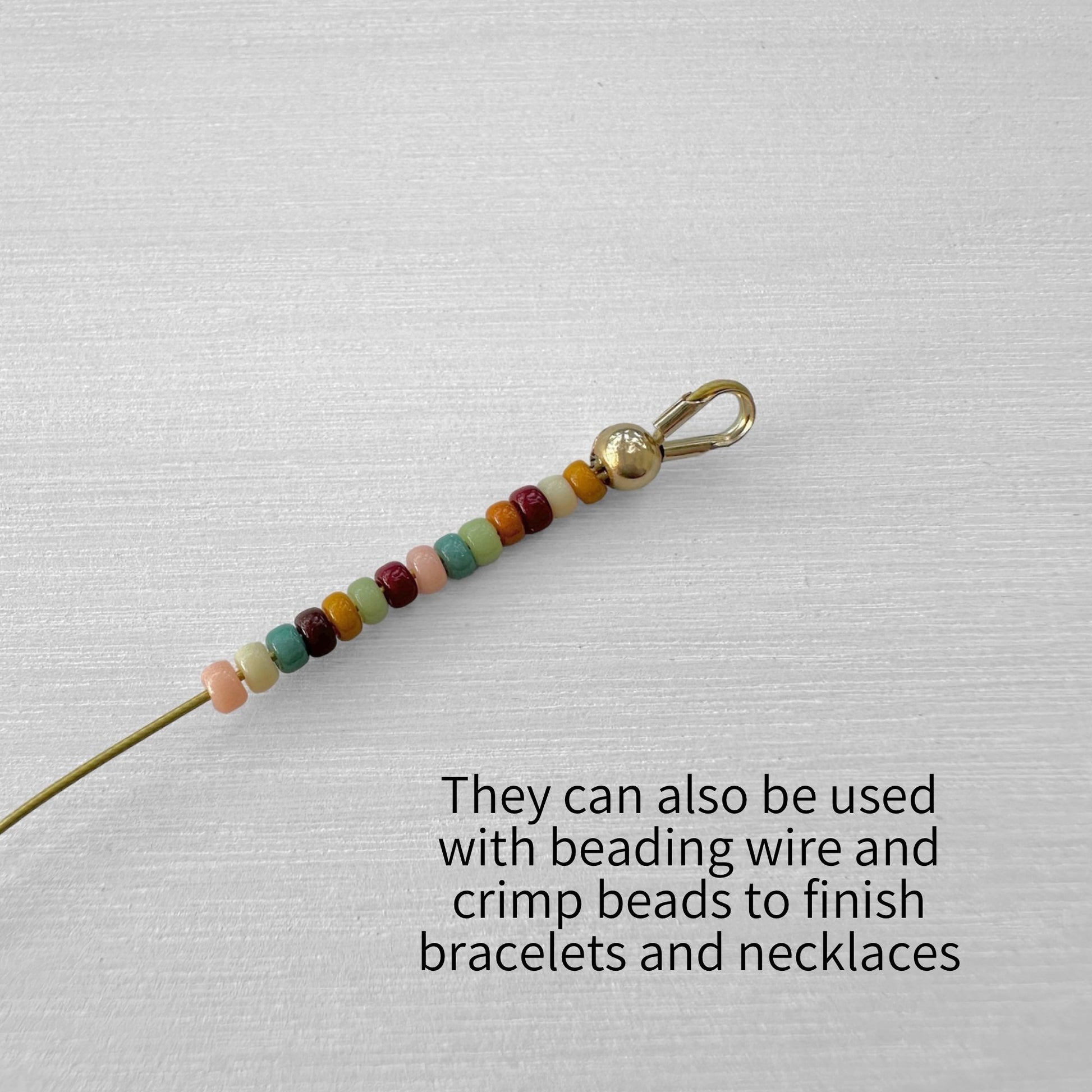 Beading Wire Jewelry Crimp Beads Thread Guards For Beaded Earrings