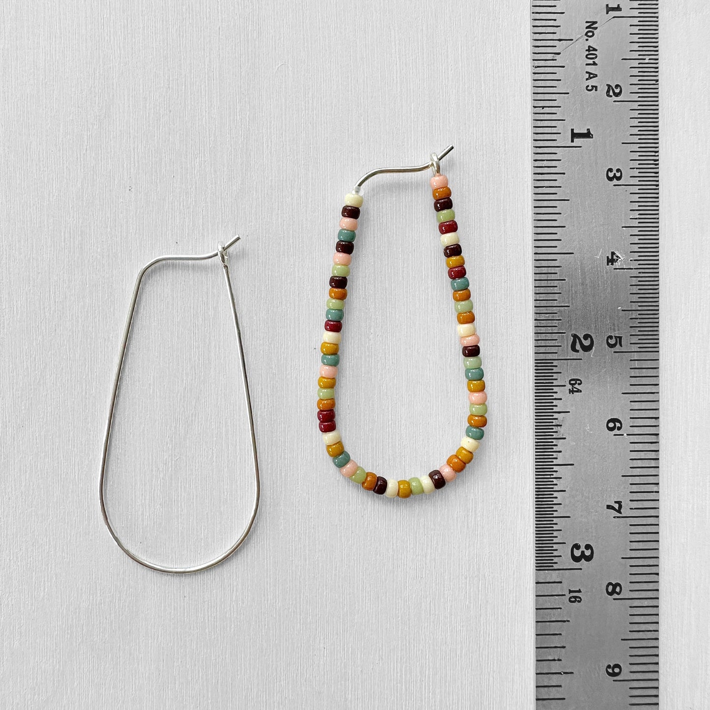 Sterling Silver Teardrop Beading Hoops, 5 Pairs - The Bead Mix