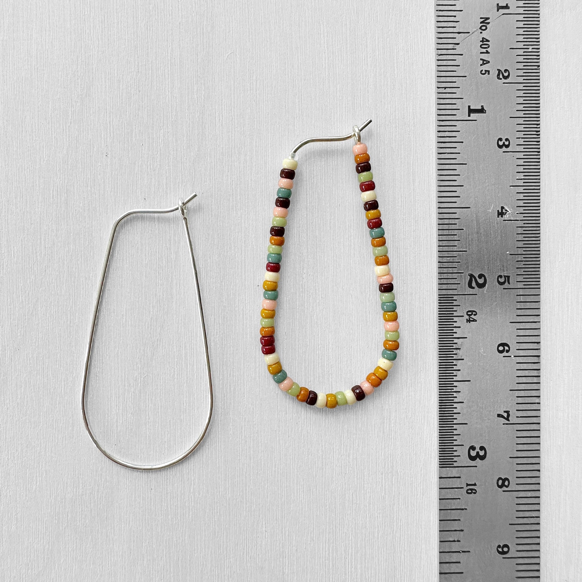 Sterling Silver Teardrop Beading Hoops, 5 Pairs - The Bead Mix